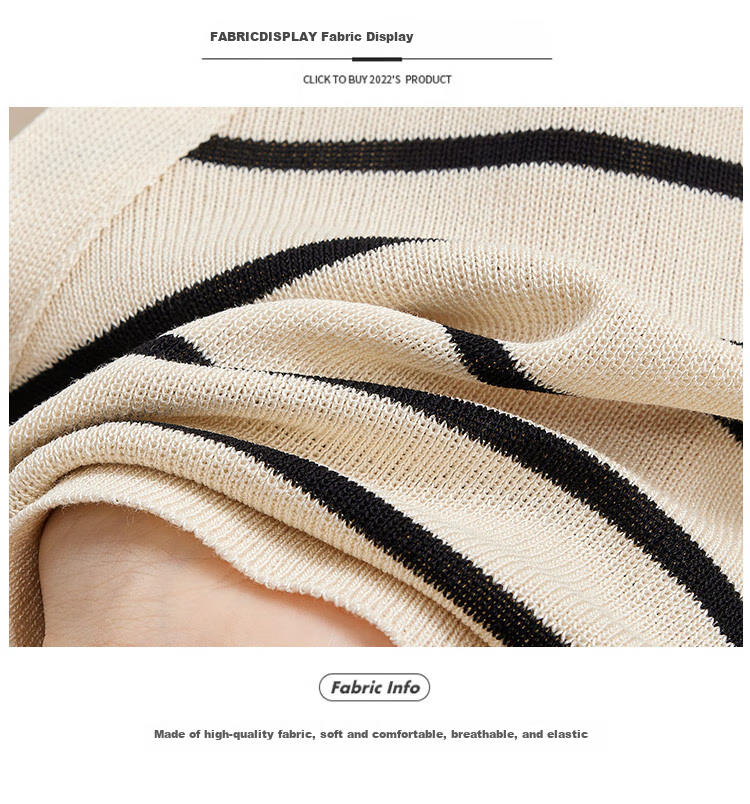 GUJIN Striped Knit Camisole for Women, New French Style Inner Wear, Slim Fit Base Layer Top, Apricot Color 4