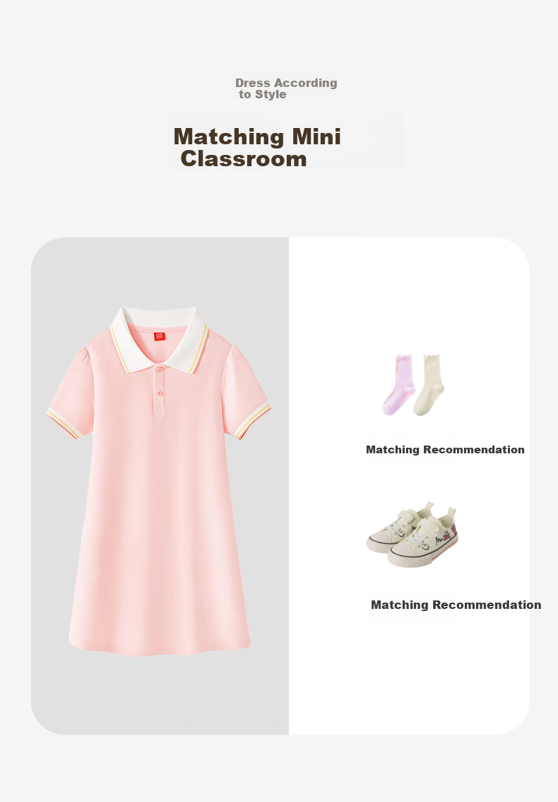 Hello Kitty Girls' Dress, Summer 2025 New Style Children's Clothing, Preppy Style Dress, Girls' POLO Dress, Stylish Summer Outfit 5