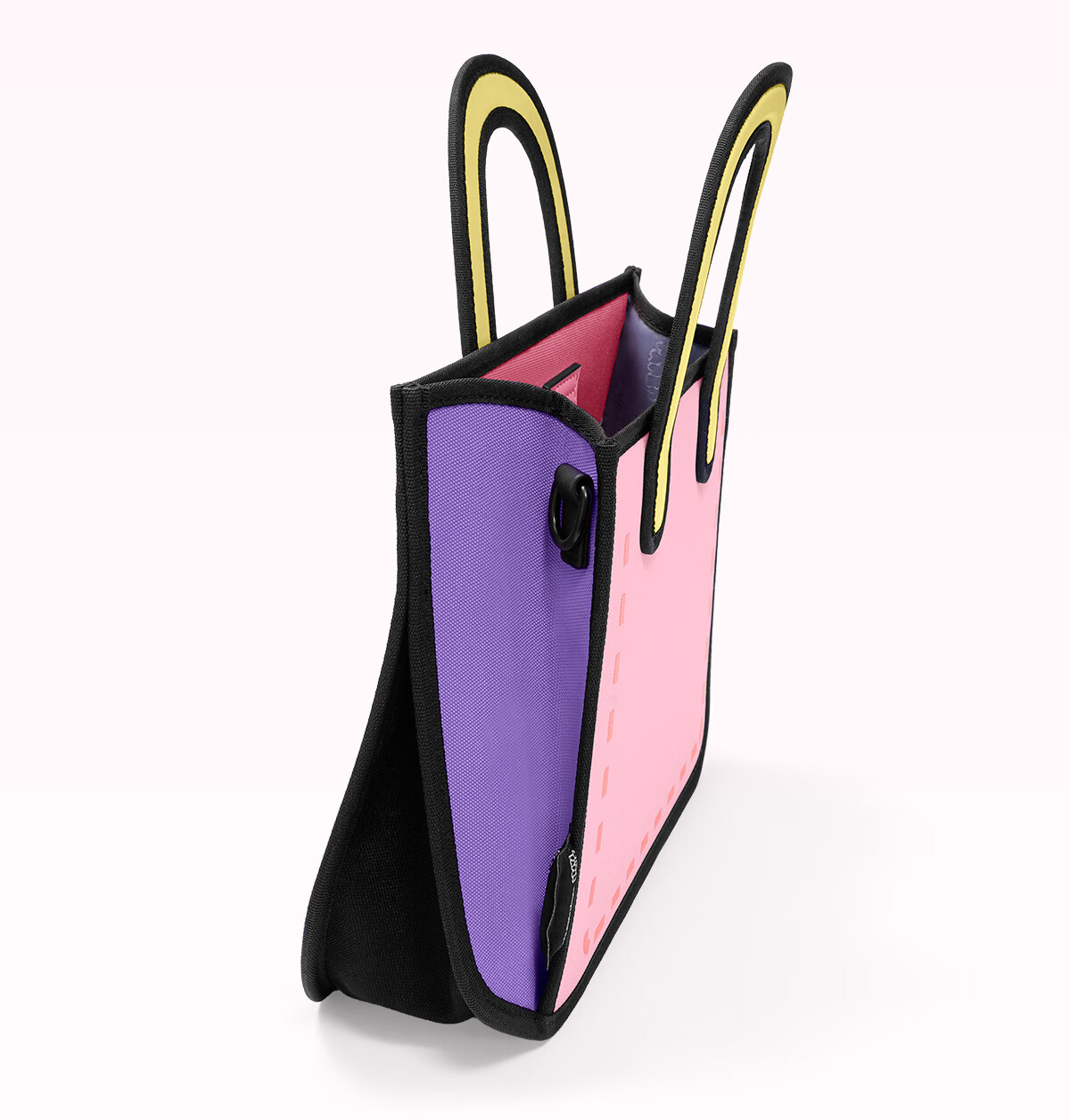 JumpFromPaper Flat 2D Cartoon Crossbody Bag for Women Shoulder Tote Bag Sweetheart Pink Birthday Gift for Girlfriend 1