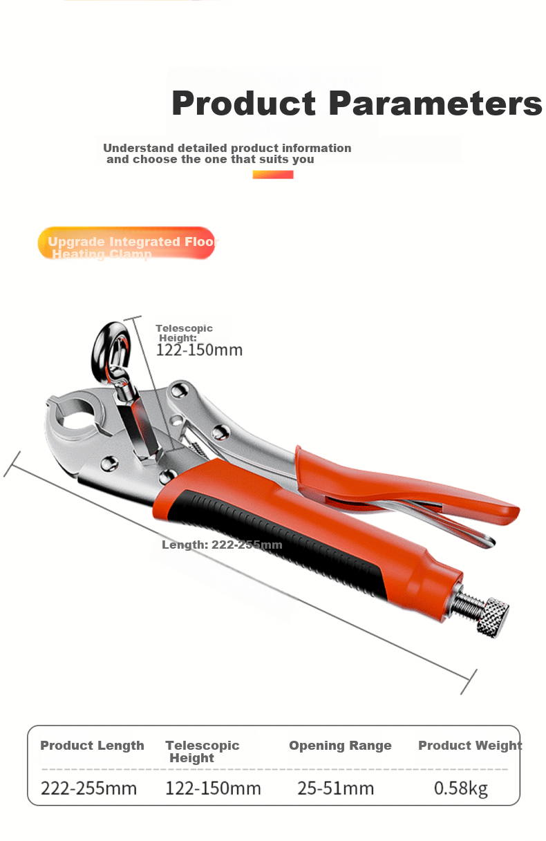DELIXI Underfloor Heating Pipe Removal Pliers, Underfloor Heating Cleaning Special Tool, Manifold Removal Wrench, Replacement And Installation Tool 8