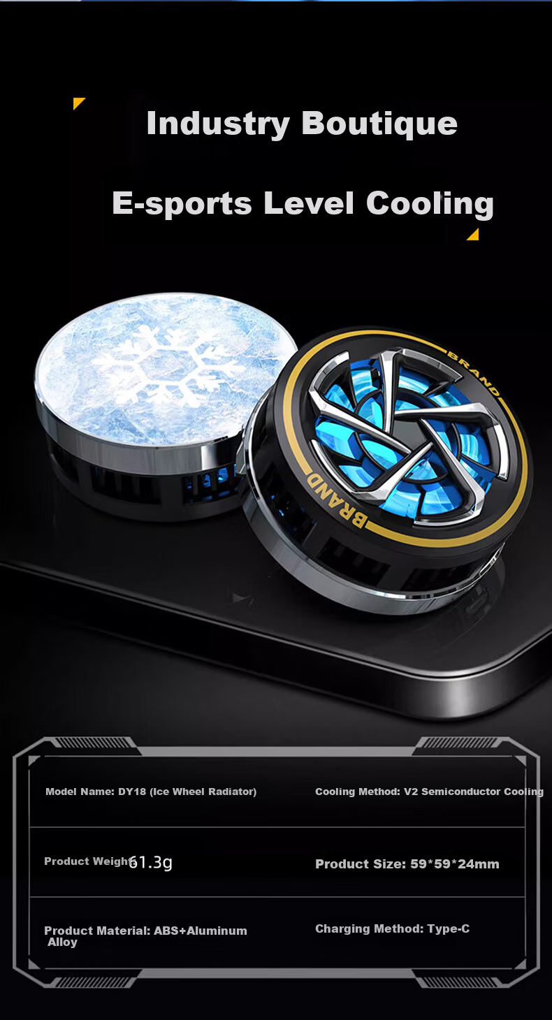 Topvork Magnetic Cooling Fan for Gaming And Live Streaming, Powerful Heat Dissipation with RGB Lighting Effects, Compatible with Apple IPad Tablet DY18 Aluminum Alloy 11