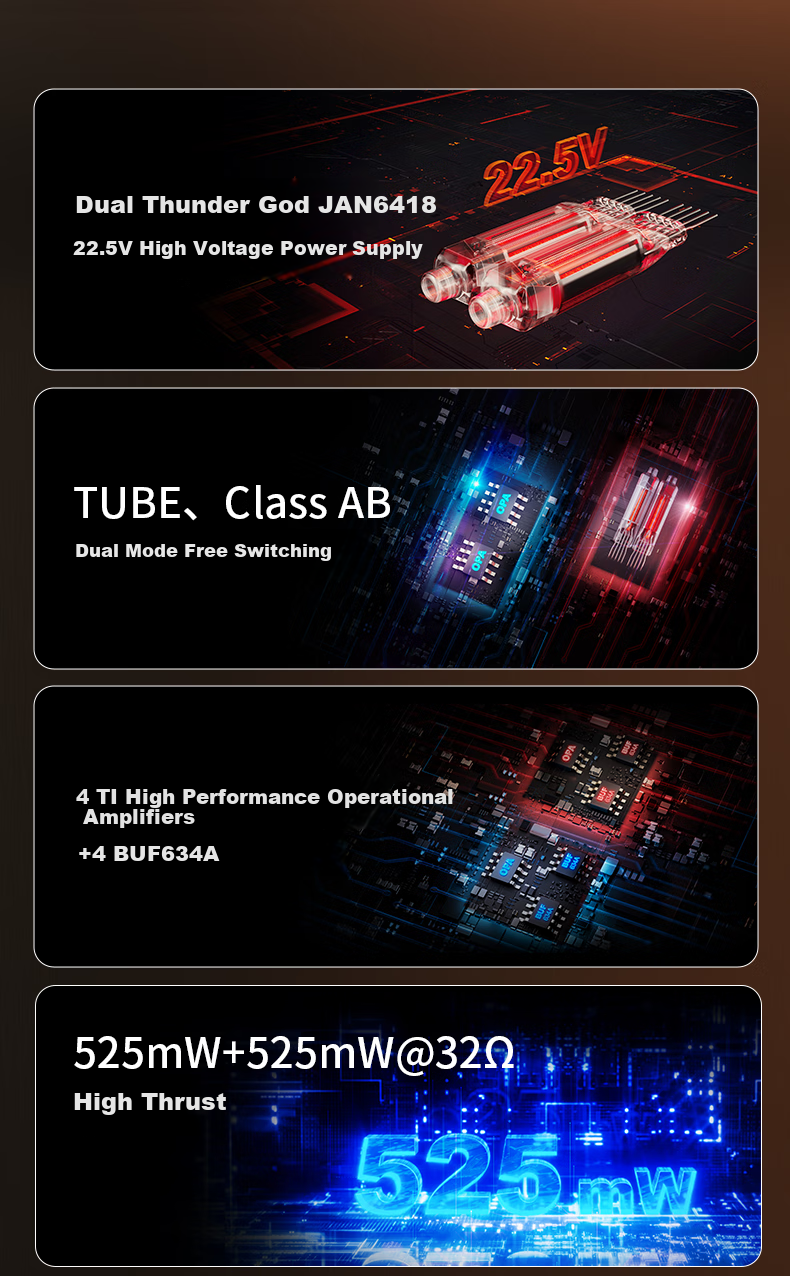 IBasso Nunchaku Balanced Decoding Headphone Amplifier, 4.4 Balanced Type-C, Replaceable Cable, HIFI Portable Android Computer Tube Small Tail Adapter Cable, Red 3