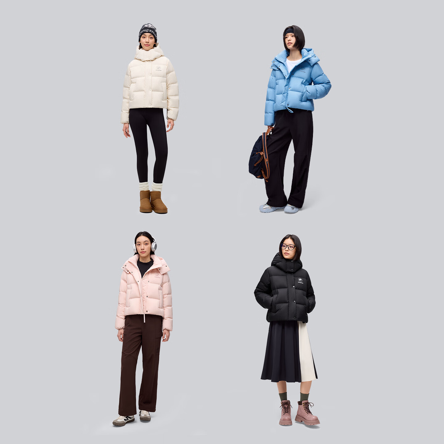 Panda Zhang Yuxi Same Style [Yunjuan] Women's Anti-Static Autumn Winter Detachable Hood Short Down Jacket 8241, M