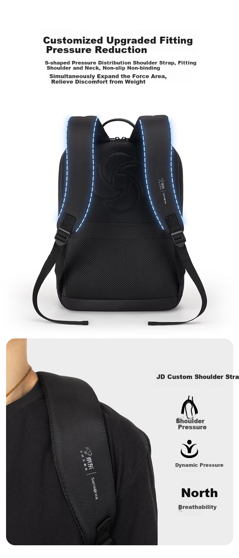 Xinxiuli Men's Backpack, 16-Inch Laptop Bag, High-End Business Large Capacity Backpack, Travel Bag, School Bag, JINGDONG Co-Branded Editio 5