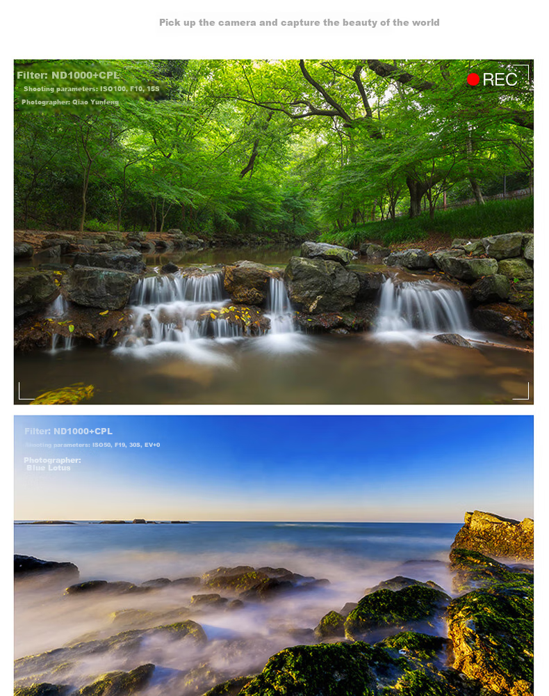 Kase Landscape Filter Set: CPL Polarizing Filter + ND1000 Neutral Density Filter + GND0.9 Graduated Filter, Travel And Landscape Photography Kit for Sunrises And Sunsets, 82mm 13