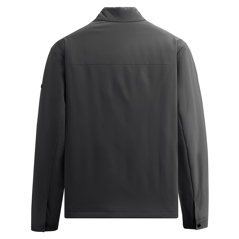Dancing with Wolves [Level 4 Waterproof & Quilted Thickened] Warm Stand Collar Easy-Care Men's Executive Jacket 015 Dark Gray L