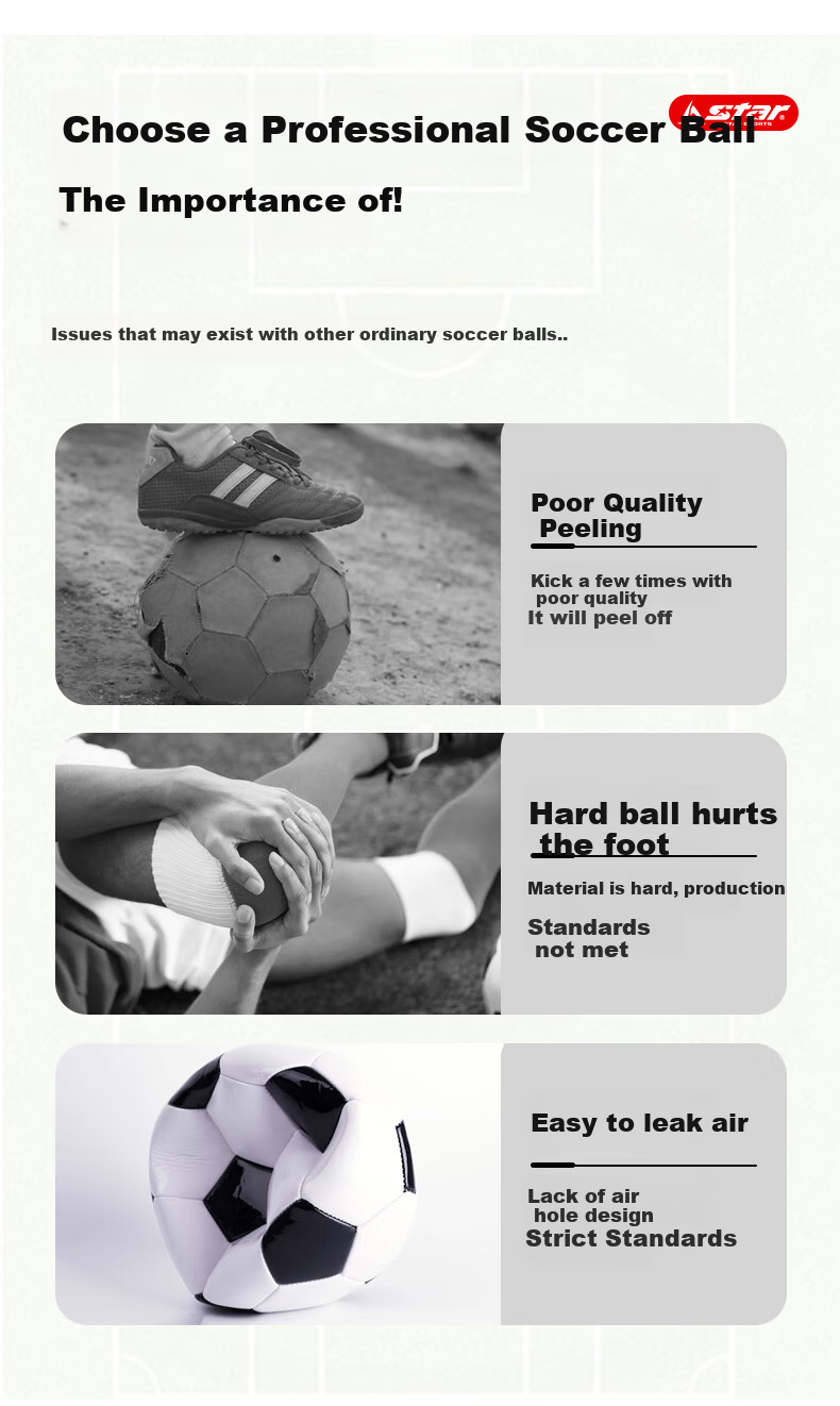 Star Soccer Ball Size 5 Adult Youth Middle School Entrance Exam Standard Professional Competition Training Ball Hot Glue SB21A6025 7