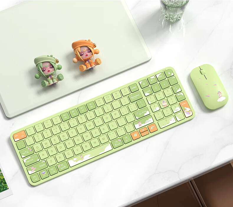 BOW Hangshi Yun Ding Xiang Jian Student Graduation Season College Entrance Exam Gift Ultra-Thin Dual-Mode Rechargeable Wireless Bluetooth Keyboard And Mouse Set for Office And Home Use 79 Keys - Chunche 10