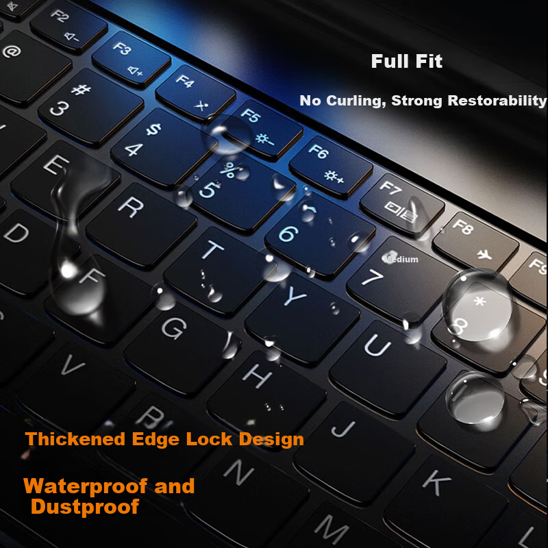 Jiasu Lenovo ThinkPad E16/T16/P16/P16v/P16s Black Keyboard Cover, Protective Film for 2025/24/23 Models, Black Waterproof Dustproof Case
