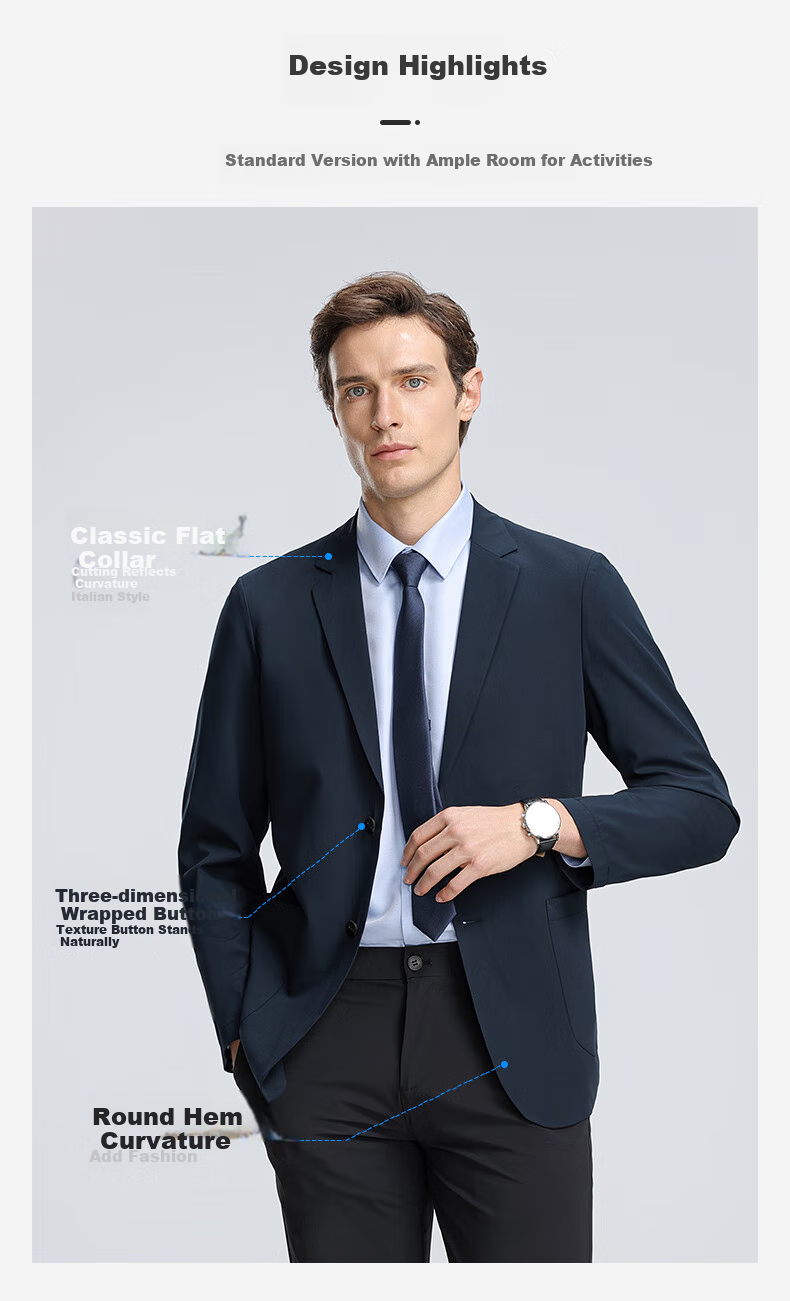 SHANSHAN High-End Sun Protection Suit for Men, Middle-Aged And Young, Cool Ice Silk Wrinkle-Free Single Blazer, Father's Outfit for Father's Day 10
