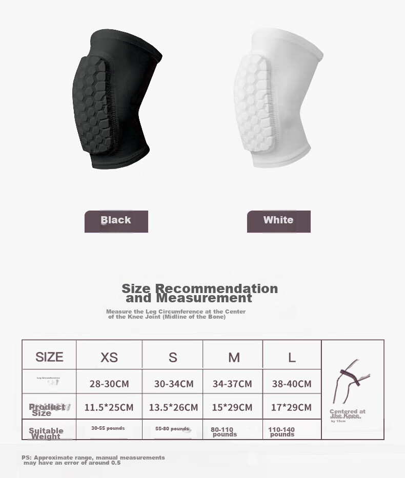 Bestray Children's Basketball Knee Pads, Anti-Fall Thin Elbow Pads, Professional Impact Protection Short Sports Soccer Kids Set, Cycling Protective Gear 13