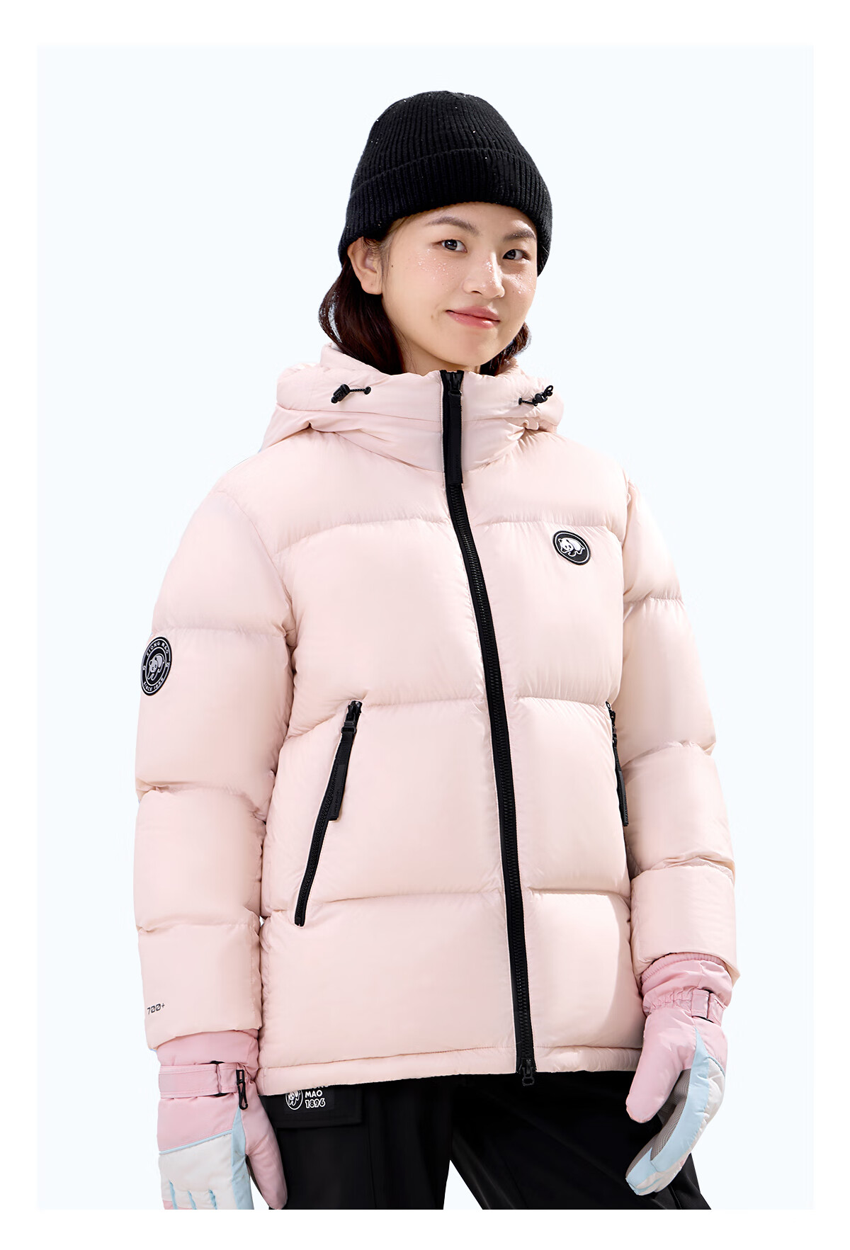 Panda Camel Series Bubble Duck Down Jacket Unisex Autumn Winter Warm Fluffy Puffer Coat 9844 White M 20