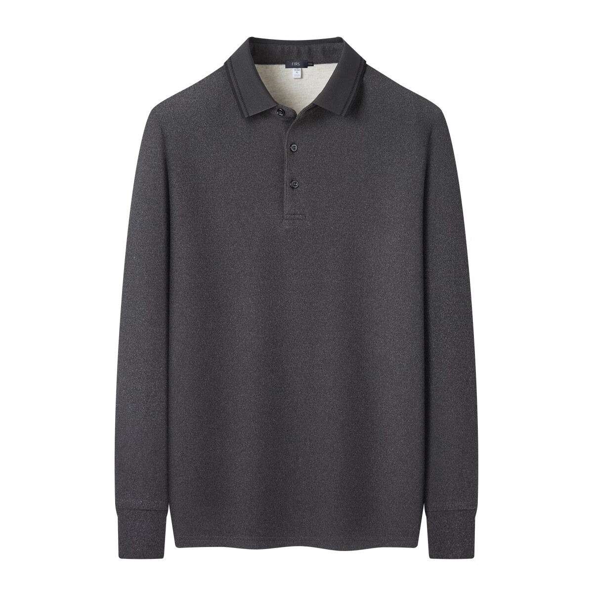 FIRS Thickened Velvet Long Sleeve Polo Shirt Men Wool Silk Blend Warm Soft Business Casual Top