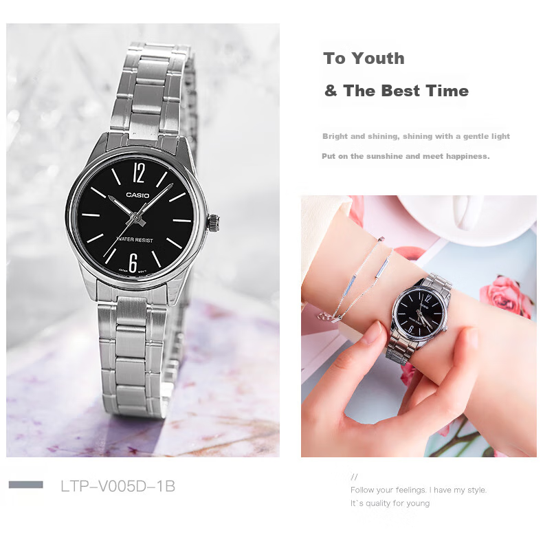 CASIO Watch, Simple Analog Steel Strap Small Dial Quartz Women's Watch [Valentine's Day Gift], LTP-V005GL 11