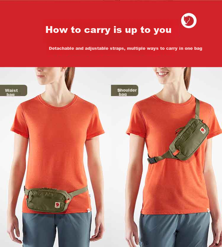 FJALLRAVEN Kanken Classic Crossbody Lightweight Sports Waist Bag 23223-016 Shark Gray 1.5L 2