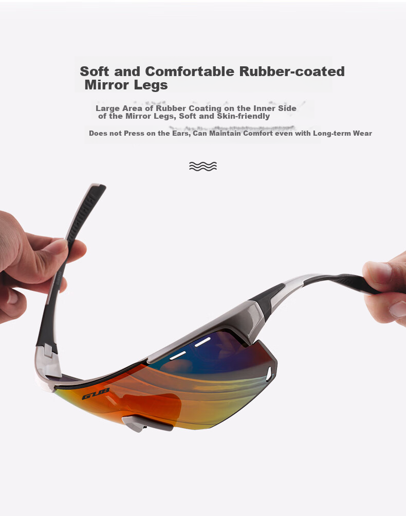 GUB Polarized Colorful Cycling Glasses for Men And Women, Outdoor Windproof Goggles for Road And Mountain Biking, Myopia Protection Eyewear 6