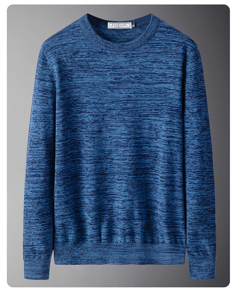 JEANSWEST Men's Sweater Autumn Winter Fashion Casual Comfortable Crew Neck Pure Cotton Youth Thickened Warm Knitwear 5