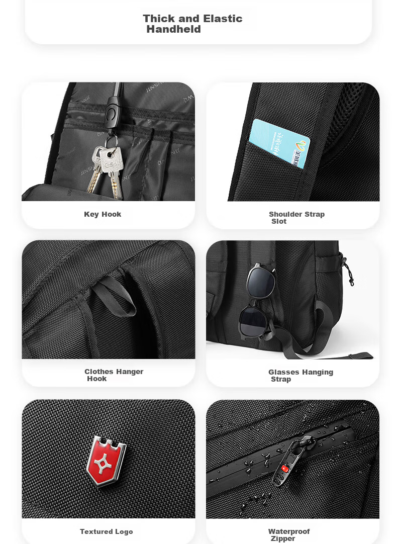 JINSHIWQ Backpack for Men, Large Capacity Business Travel Bag, Laptop Backpack, Hiking Bag, Schoolbag for Middle School, High School And College Students 19