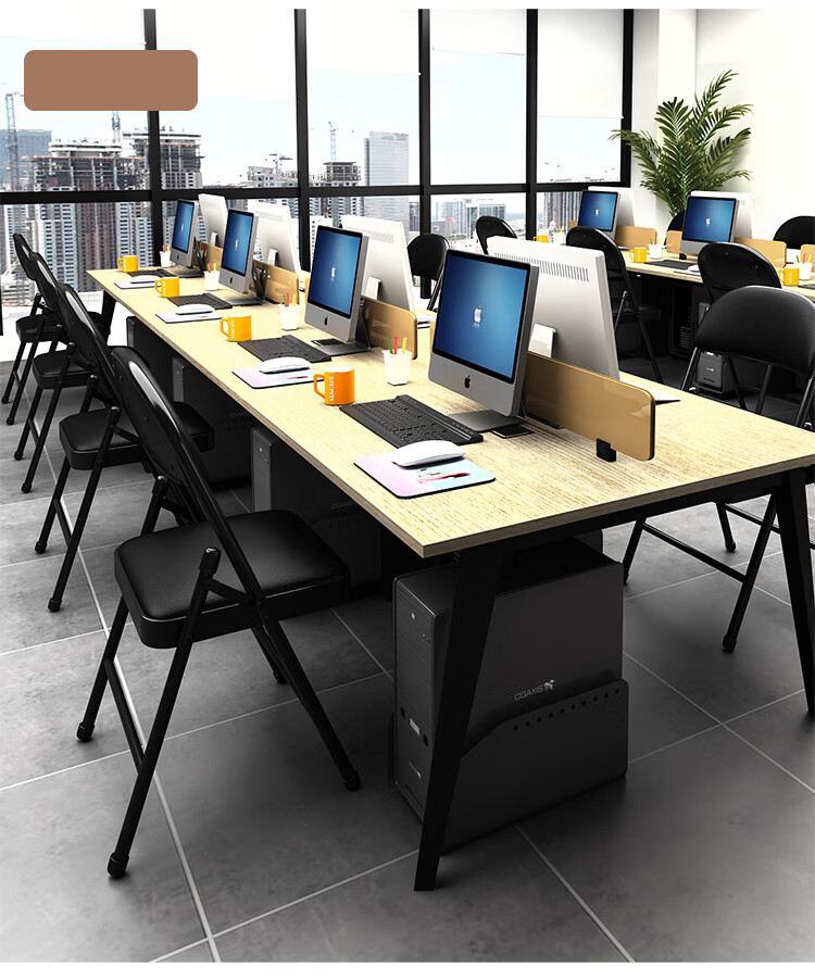 Huakaizhixing Folding Chair, Computer Chair with Backrest, Dining Chair, Study Chair, Office And Home Use Conference Training Chair, Leisure Chair ZY20 Black 12