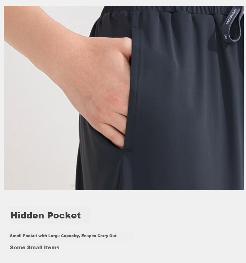 Moxun Ice Silk Sun Protection Pants for Women, Summer Cool Feeling Sports Outdoor Casual Wide-Leg Straight Trousers, Side Slit Style S 7
