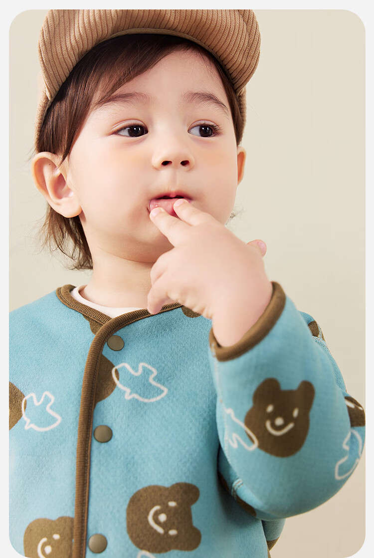 Minibala Unisex Baby Lamb Wool Thickened Coat 2025 Autumn Winter [Reversible] 6