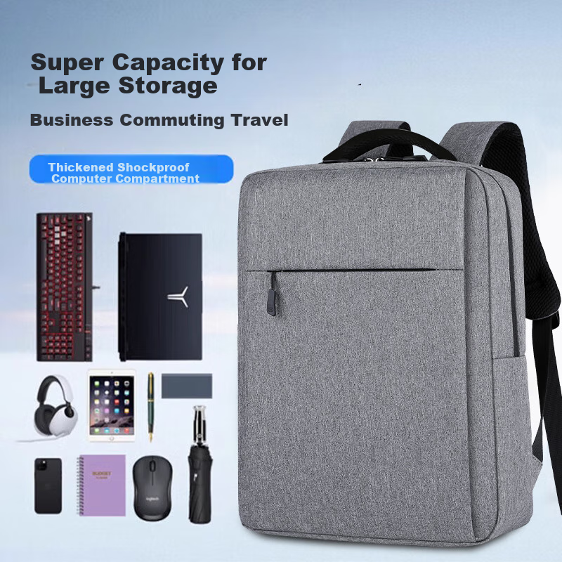 BRINCH Laptop Backpack, 15.6/16 Inch Large Capacity, for Business Trips And Travel, Light Gray Color