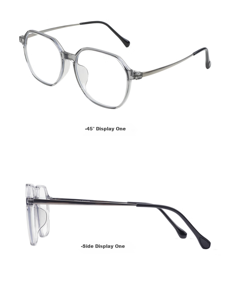 Gameking Blue Light Blocking Glasses, Anti-Radiation, Unisex Non-Prescription Protective Eyewear, Can Be Fitted with Prescription Lenses, Ultra-Light Myopia Glasses Frame, 6005 Translucent Gray 13