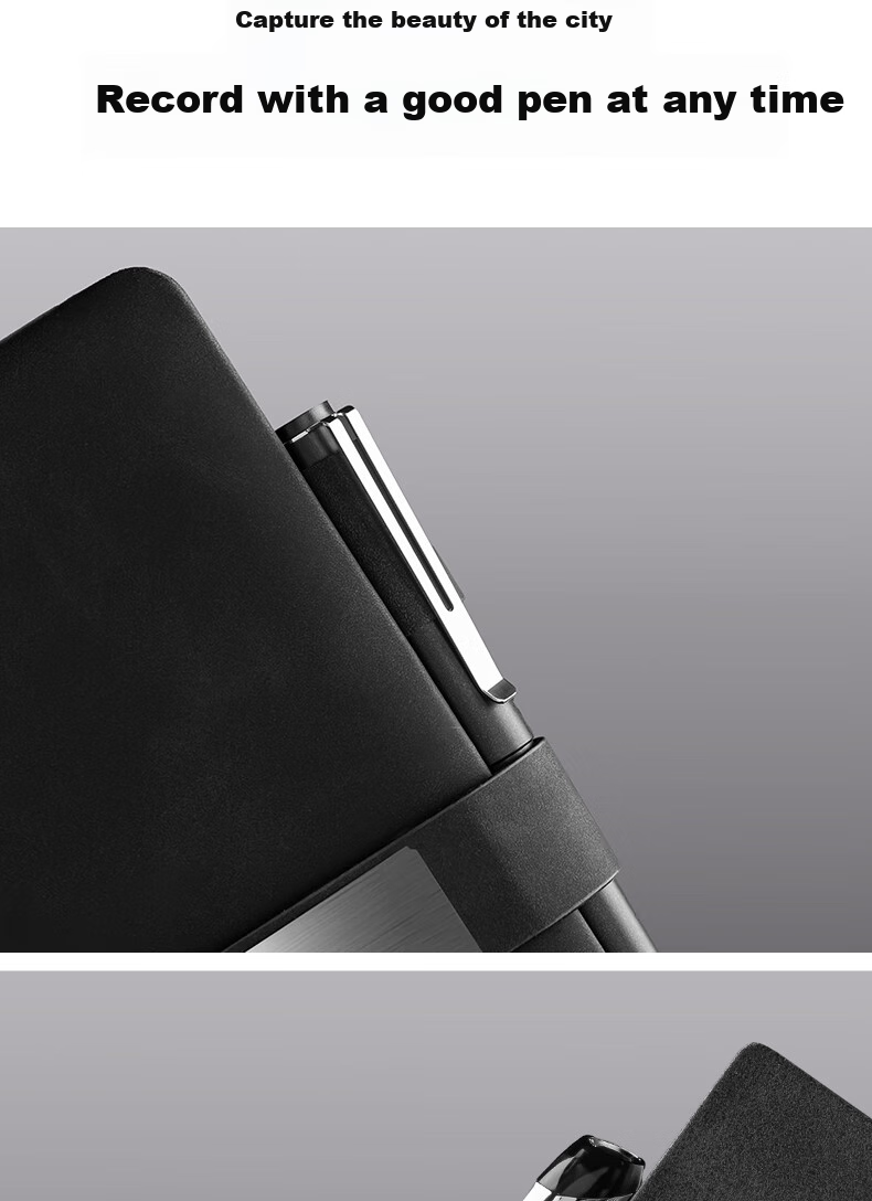 Deli [Mid-Autumn Festival Gift] Notebook Gift Box A5/80 Sheets Leather Cover, Exquisite Set, Office Gift Box, Writing Gift Box, Pen + Clip, Leather Cover Notebook BP81 9