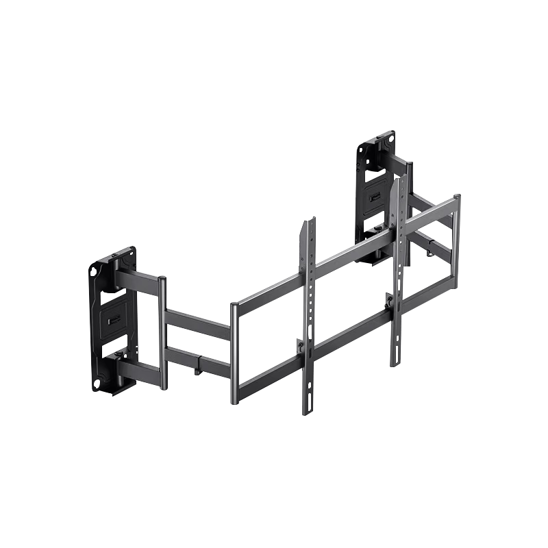 Aige Ultra-Thin Heavy-Duty Recessed TV Mount Extendable Bracket for 65-100 Inch TVs Compatible with Multiple Brands TV Stand Avoids Power Outlets And Doesn't Block Subwoofers