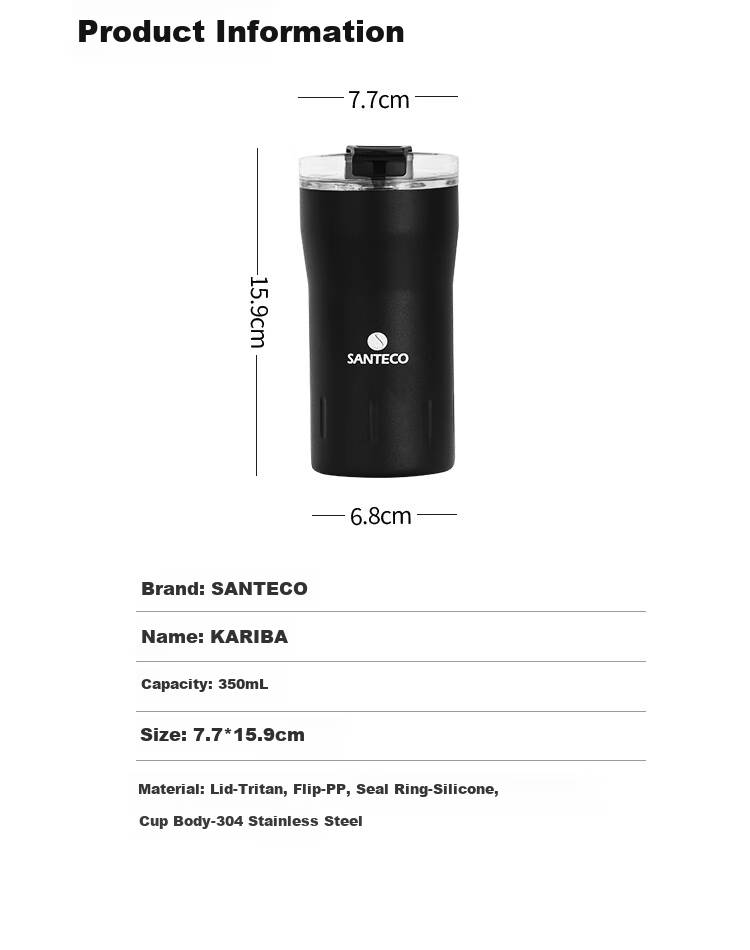 SANTECO Insulated Water Bottle, Stylish Student Coffee Mug, Portable Long-Lasting Thermos Cup, Cola Cup, Aurora Purple 5