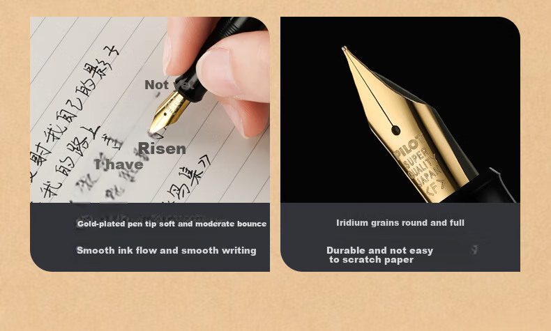 PILOT 78G Student Fountain Pen Vintage Gift Box Set, Birthday Gift, Holiday Gift, Calligraphy Practice Pen for Students, High-End Business Signature Pen, Aesthetically Pleasing, Transparent Color, B Nib 10