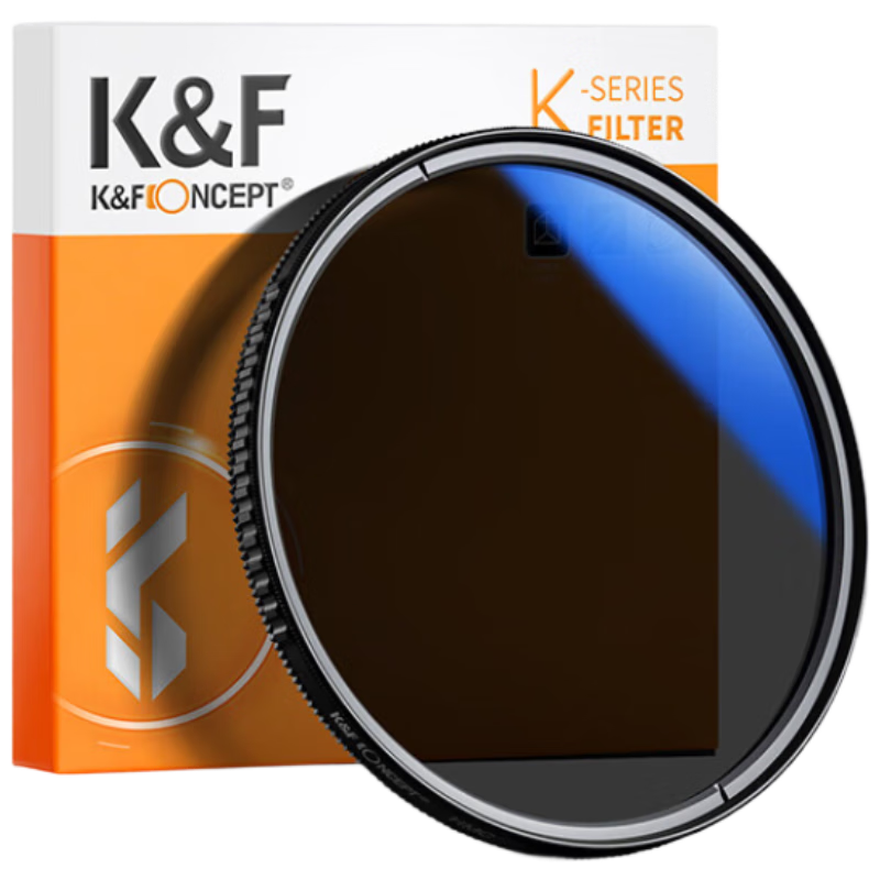 K&F CONCEPT Adjustable ND2-400 Neutral Density Filter 18-Layer Coating Oil-Resistant Scratch-Resistant Multi-Level ND Camera Filter for Landscape Photography 62mm