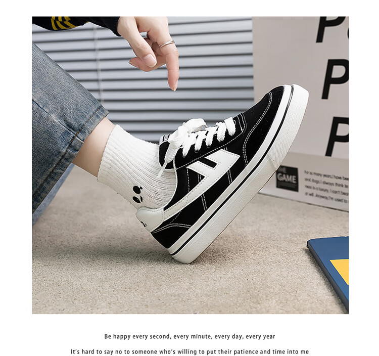 Warrior Women's Canvas Shoes, New Spring 2026 Style Sneakers, Thick-Soled White Shoes, Versatile Casual Soft-Soled Sports Shoes 5