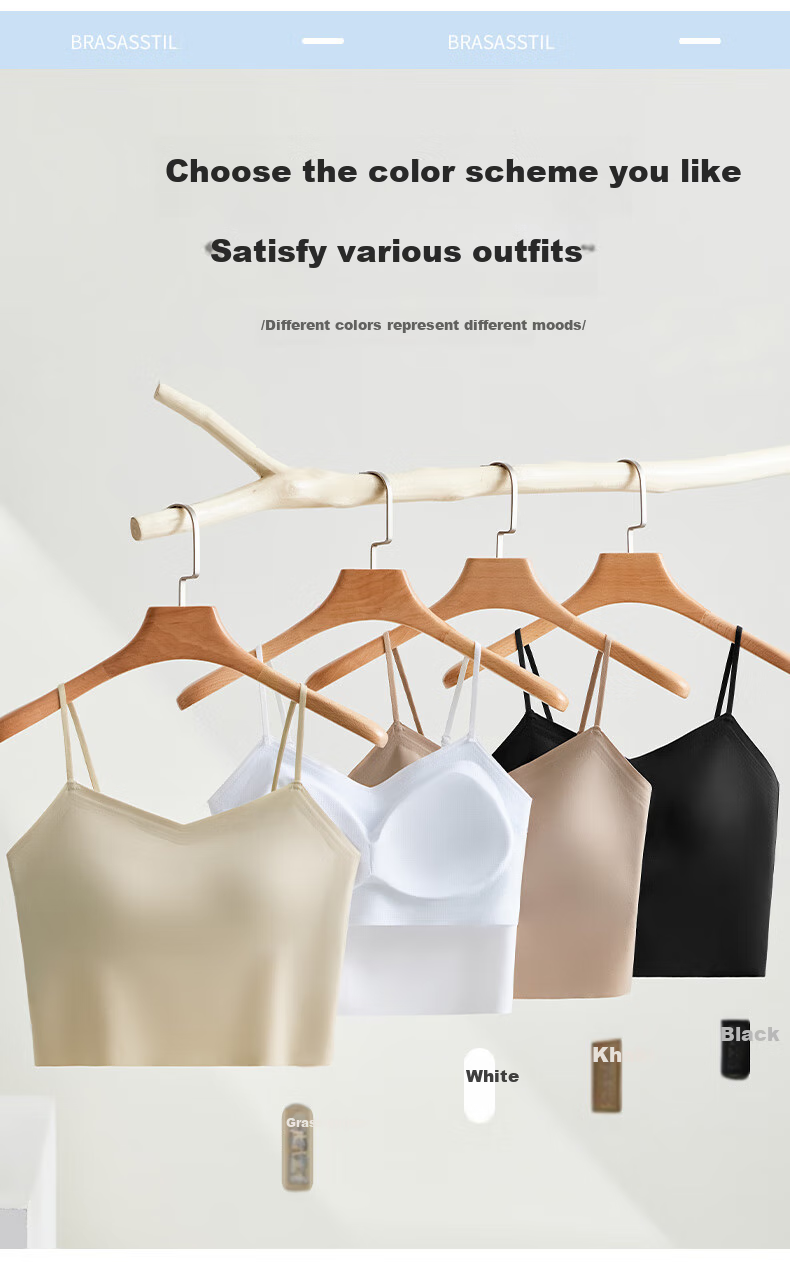 GUJIN Ice Silk Camisole Tank Top for Women with Built-In Bra Pads, Can Be Worn Alone Or As Outer Layer, Slim-Fit Undershirt, Lightweight And Comfortable without Needing A Bra 14