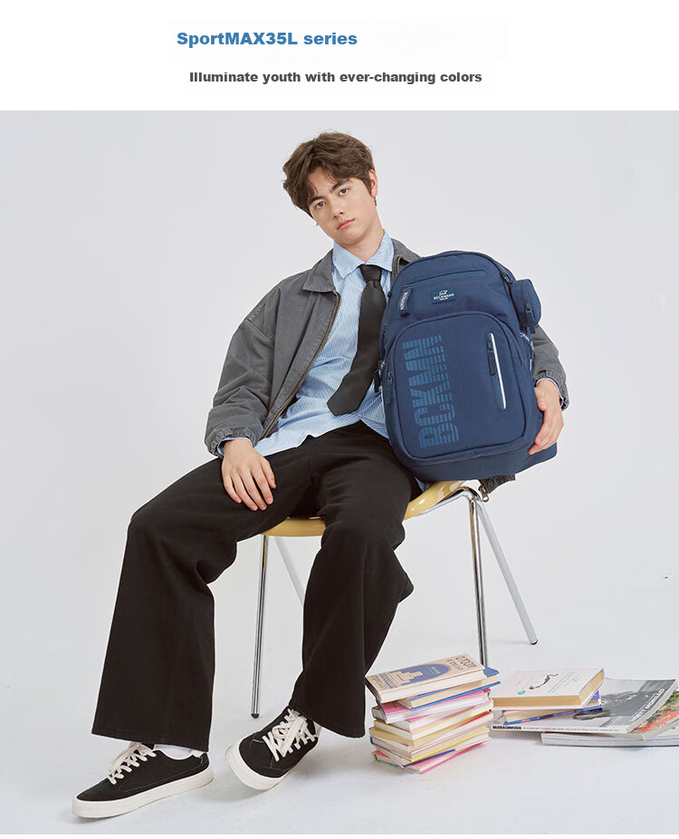 Beckmann Norwegian Backpack for Middle And High School Students, Large Capacity, Reduced Burden, Spine Protection, Suitable for Male And Female Students in Grades 7-9 20