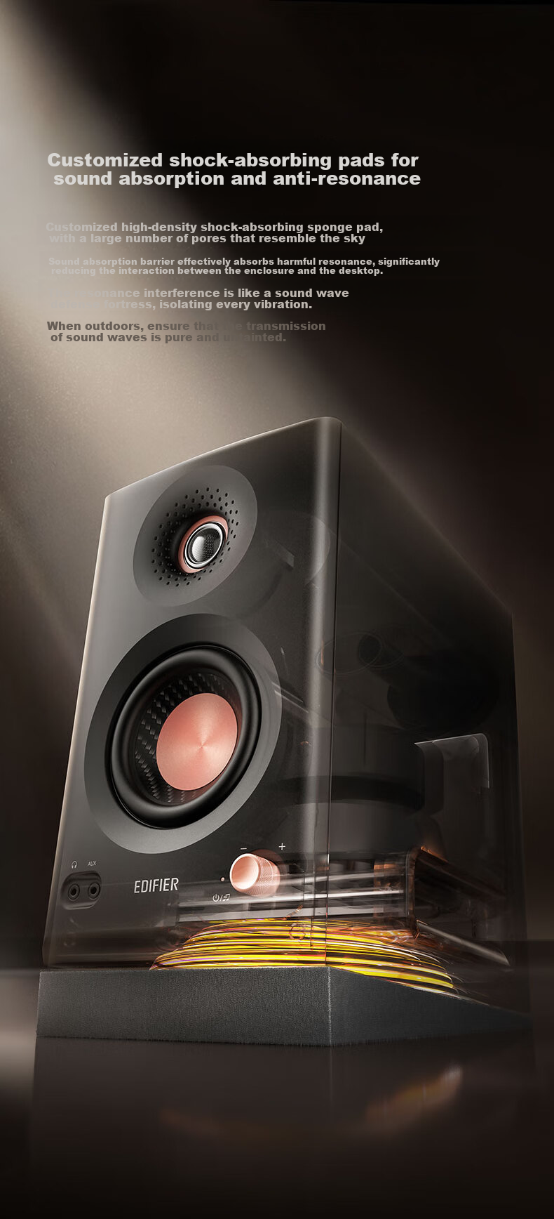 EDIFIER MR5BT Wireless Bluetooth Speaker 2.0, High-Fidelity HIFI Sound Quality, Computer And TV Speaker, Desktop Speaker, Black, Graduation Gift 12