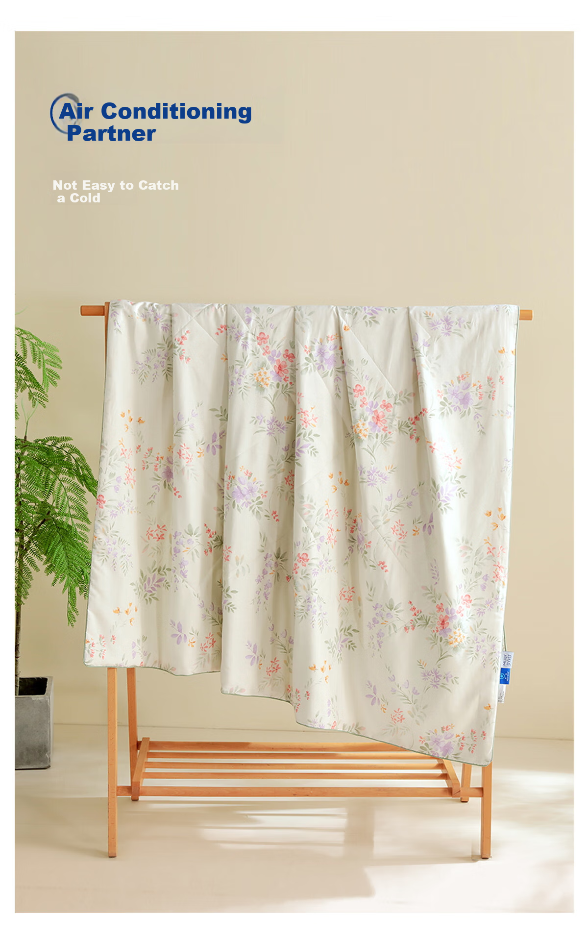 MLILY Summer Cooling Quilt, 100% Pure Cotton Air Conditioning Quilt, Summer Pure Cotton Cooling Quilt, Machine Washable Fiber Quilt, Tulip Patter 3