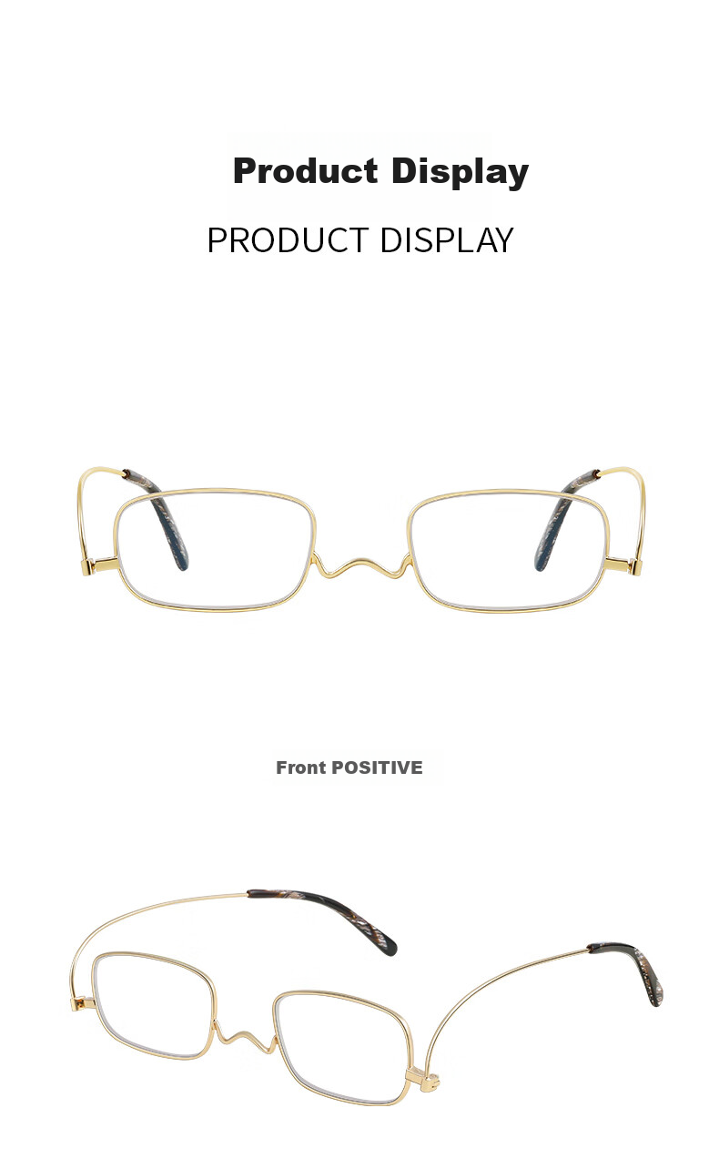 Laoyezi Anti-Blue Light Ultra-Light Titanium Frame Portable Paper Reading Glasses for Men And Women, Silver, 150 Degrees (50-54 Years Old) 13