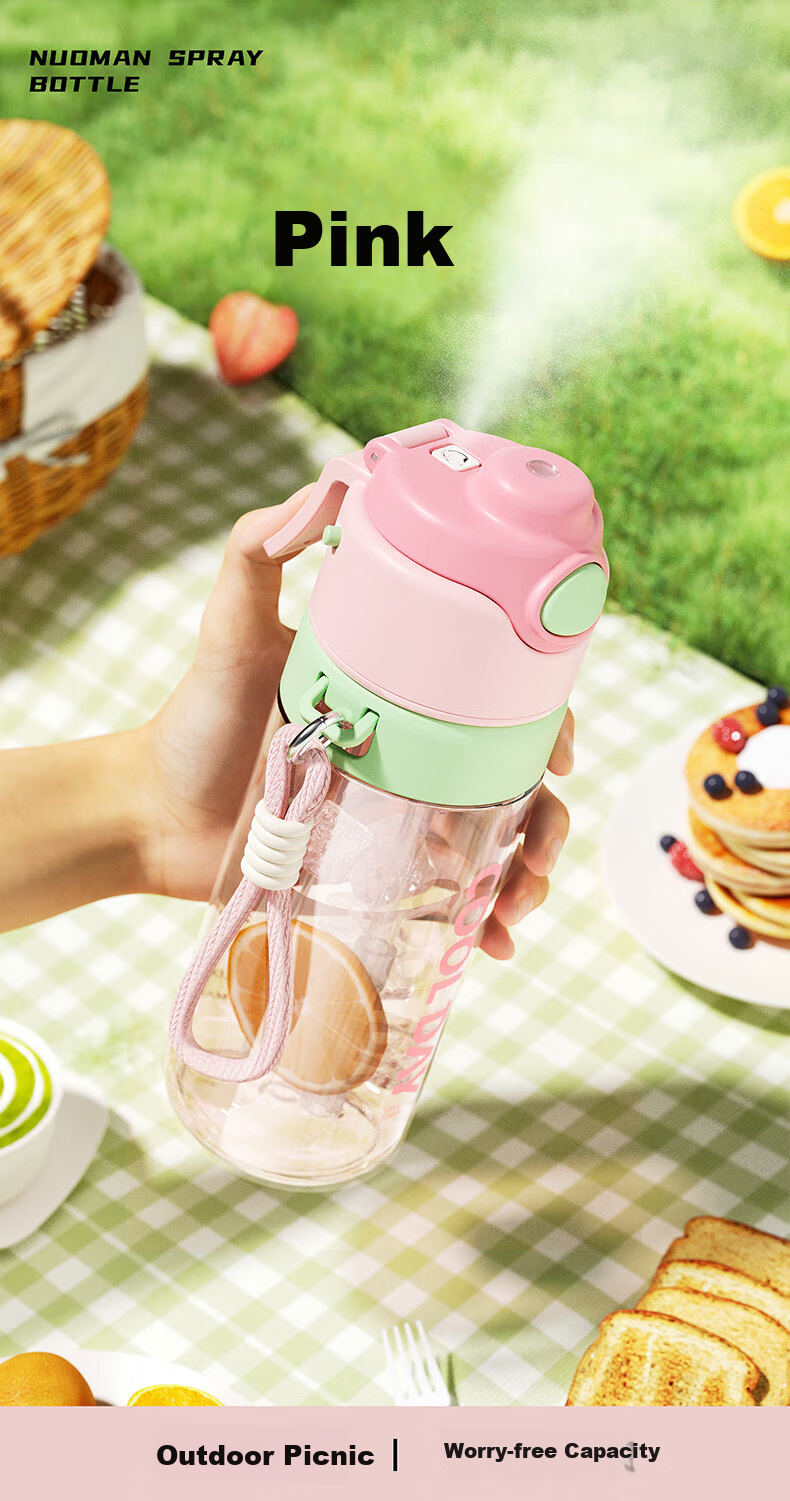 Fuquan Spray Water Cup for Children And Middle School Students, Specialized Sports Water Bottle for School Use, Summer Edition with Scale And Straw 6