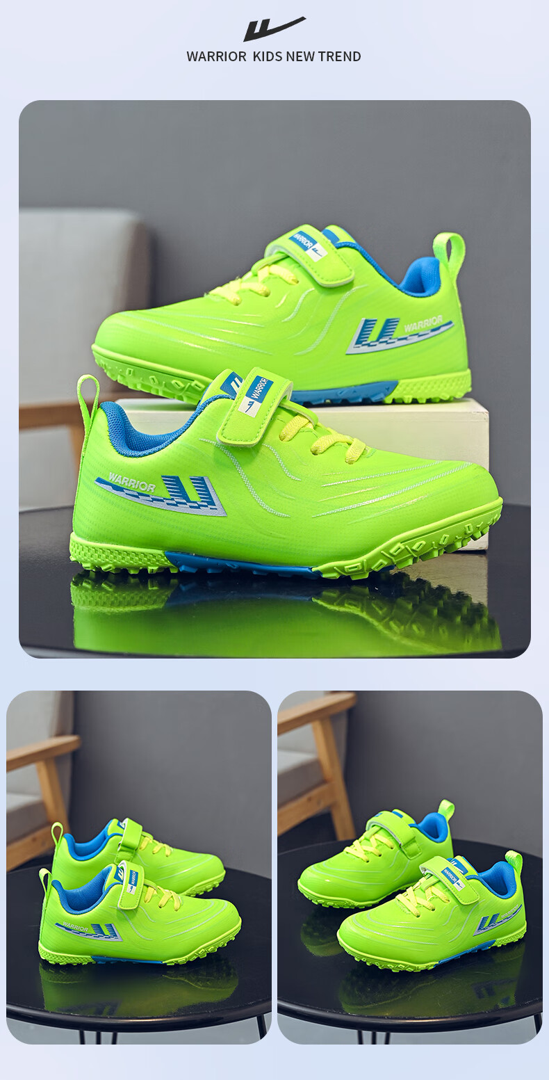 Warrior Kids Soccer Shoes Boys and Girls Primary and Secondary School TF Turf Training Shoes WZ-B950T Purple Size 35 4