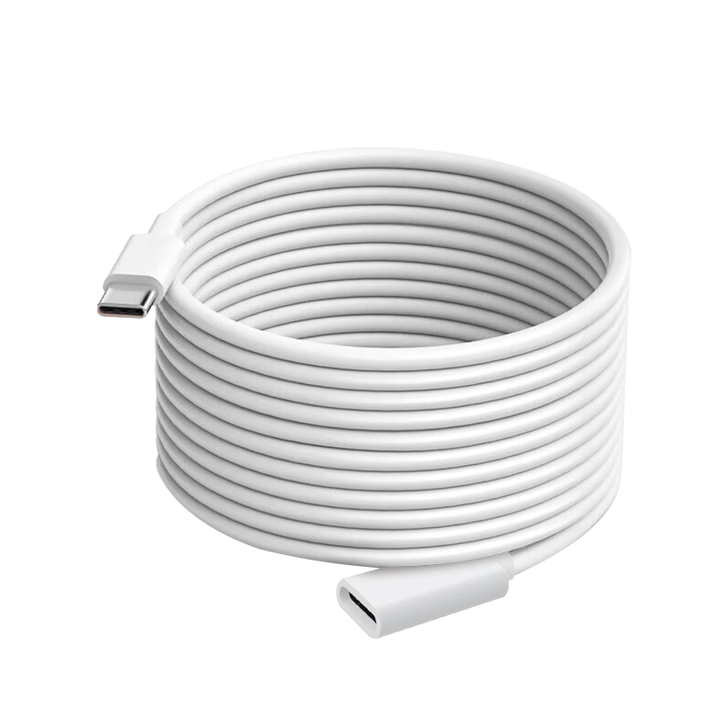 Solar Camera Power Extension Cable Compatible with Hikvision/Qiaoan G4/YS HB8/HB90 AUX Surveillance Type-C Male to Female Solar Panel Power Cable