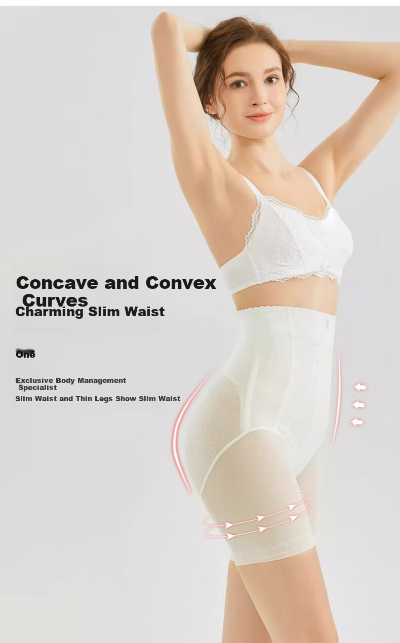 LangSha High Waist Tummy Control Butt Lifting Pants Women Strong Abdomen Slimming Seamless Thin Hook and Zipper Shaping Underwear Safety Shorts 10