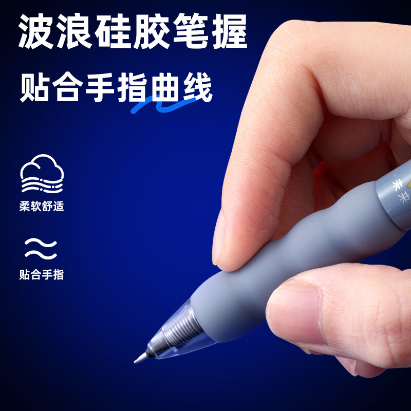 AIHAO Cyclone Retractable Gel Pen 0.5mm Black Exam Pen ST Tip High-Tech Rotating Pen 5 Black + 1 Multicolor GP4910