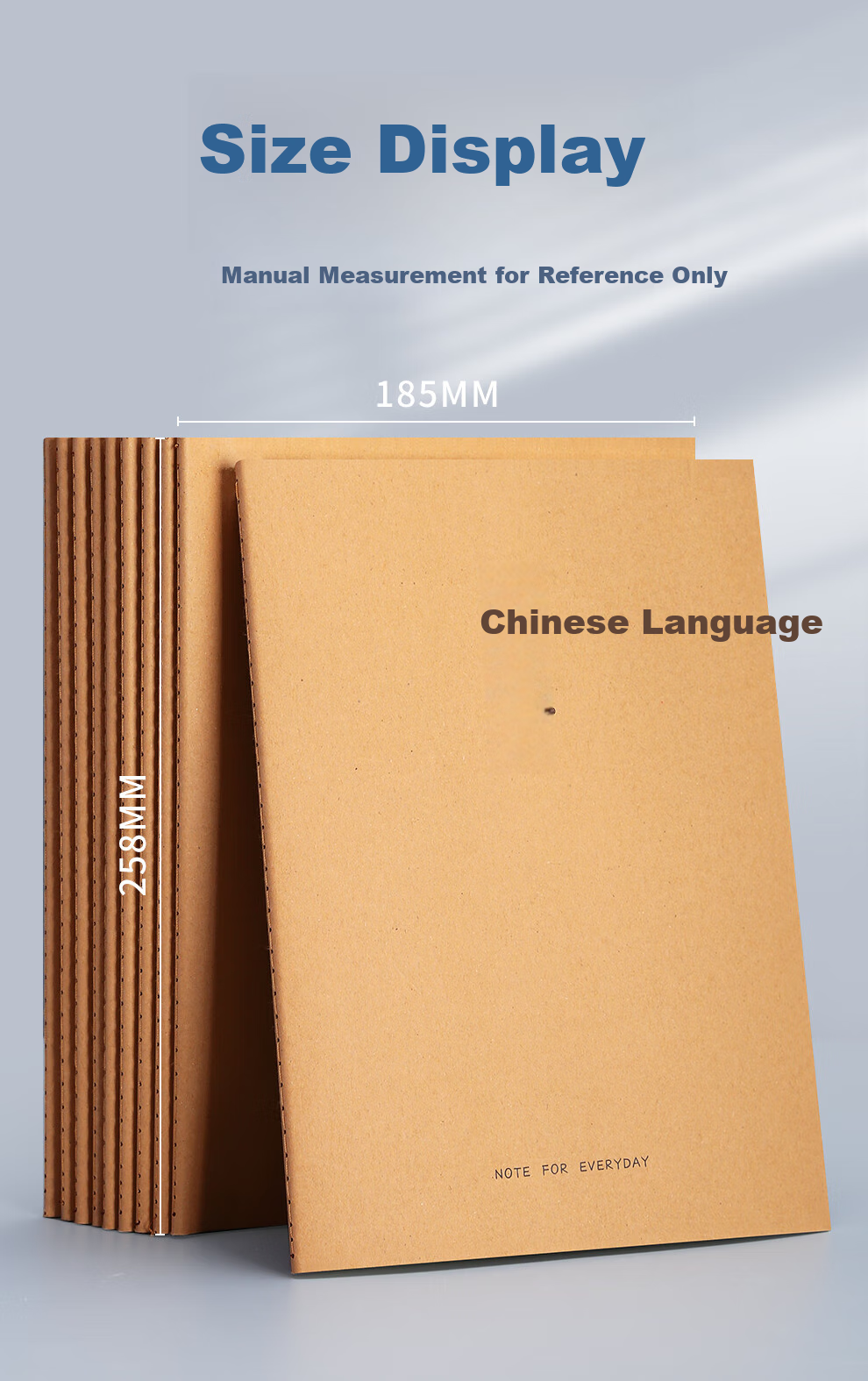 Faramon, 10-Pack Chinese Language Exercise Books for Primary School Students, 16K Large Size Composition Notebook for Middle And High School Students, B5 Thick Kraft Paper Journal 7