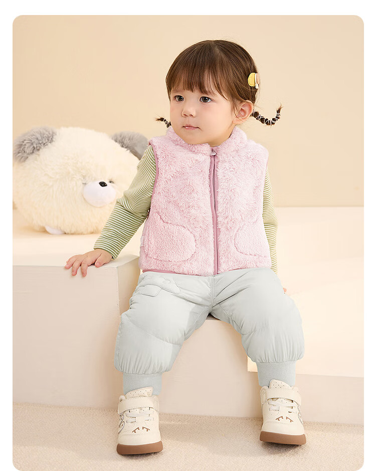 Balabala Kids Vest Boys Girls Jacket Children's Clothing 2025 New Autumn Winter Warm Thick Coral Fleece 209425101204 9