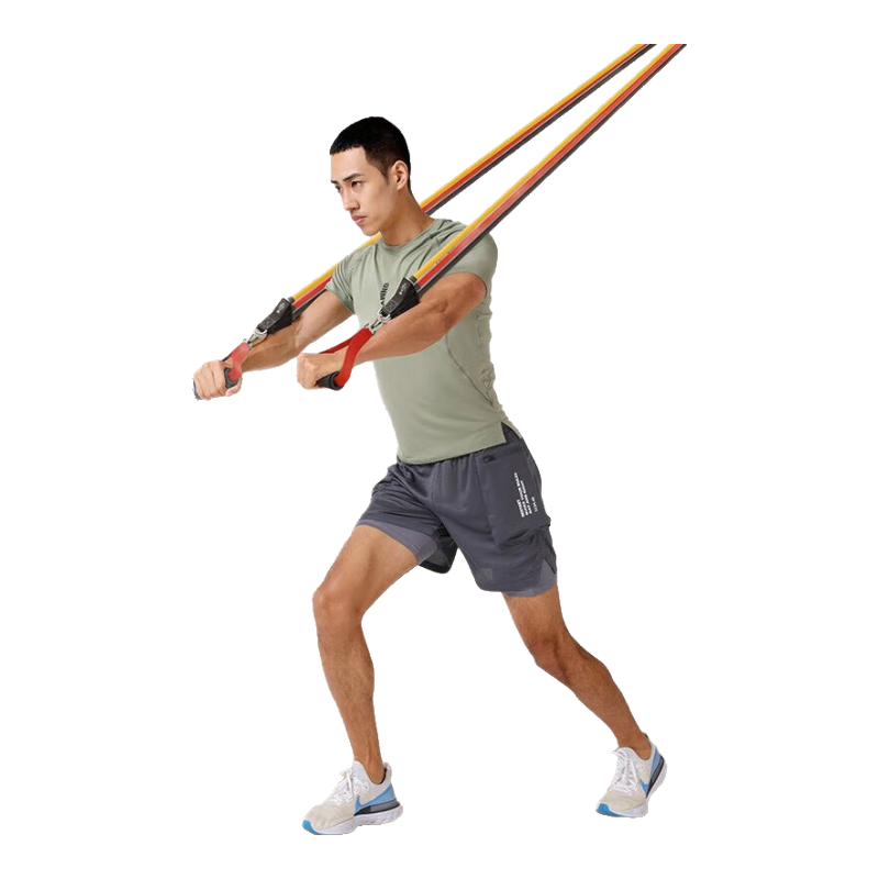 Duweike Resistance Bands Fitness Elastic Rope Strength Training Equipment Home Use, 125 Lbs, 14-Piece Set, Enhanced Versio