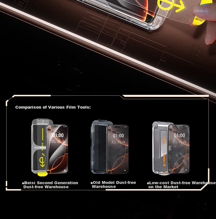BASEUS [AR Anti-Glare] Tempered Glass Screen Protector for IPhone 17/16 Pro, AR Enhanced Full Coverage HD Clear Dust-Free Protective Film, 2-Pack 9