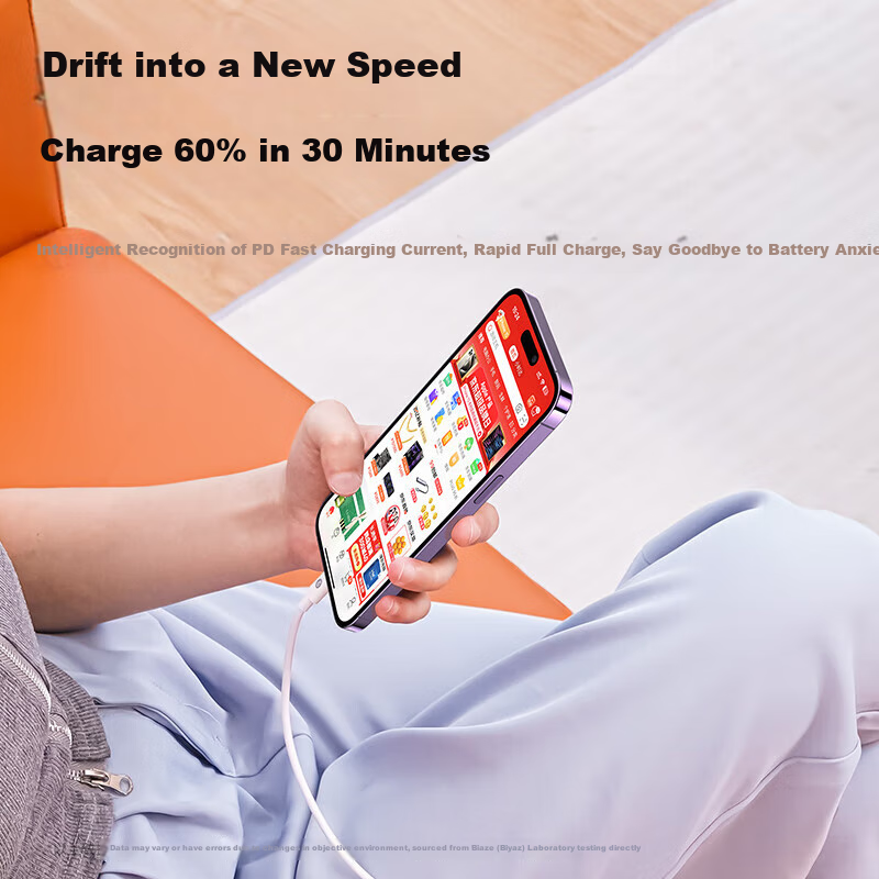 BIAZE 2-Pack Lightning Charging Cable, USB-C Car Fast Charging Cable for IPhone 14 Pro Max/13/12, IPad Pro Tablet, 1.5 Meters