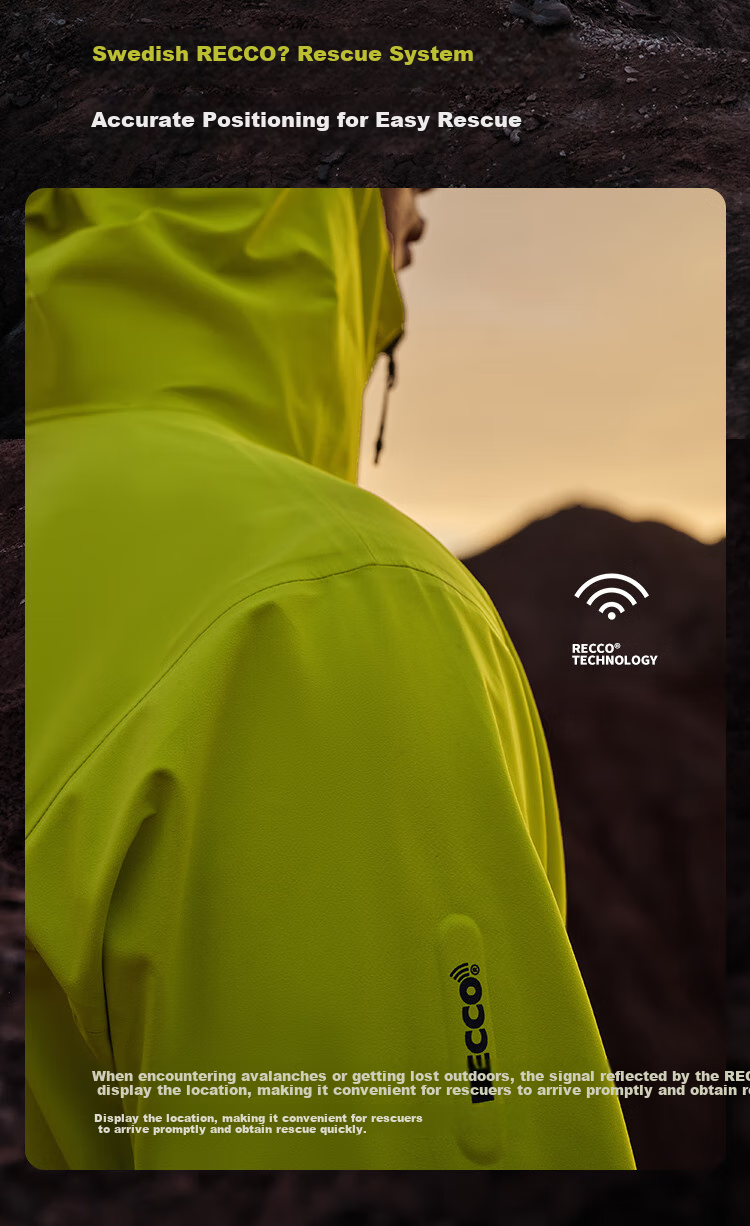 Pelliot [Yanke Pro] Hard Shell Jacket for Men And Women, Spring And Summer Waterproof Windproof Mountaineering Coat, Model 124301070 7