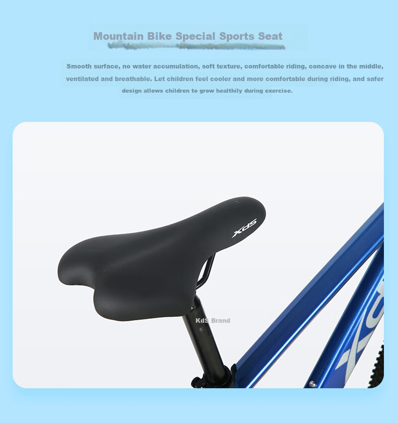 Xds Children's Bicycle, Little Prince Gears Bike, 7-Speed Youth Student Commuter Sports Cycling Bicycle, Blue And Silver Color 6